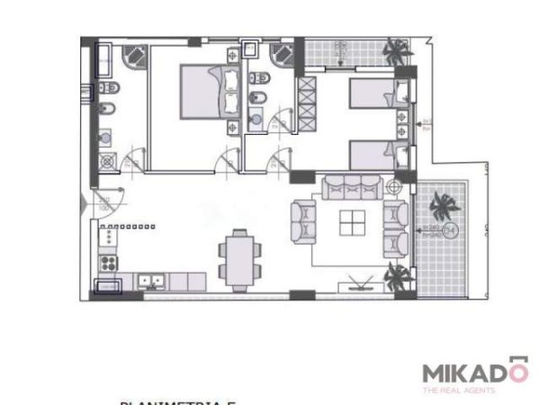 Tirane, shitet apartament 2+1+A+BLK Kati 3, 110 m² 187.000 Euro (mbas Ambasades Amerikane)