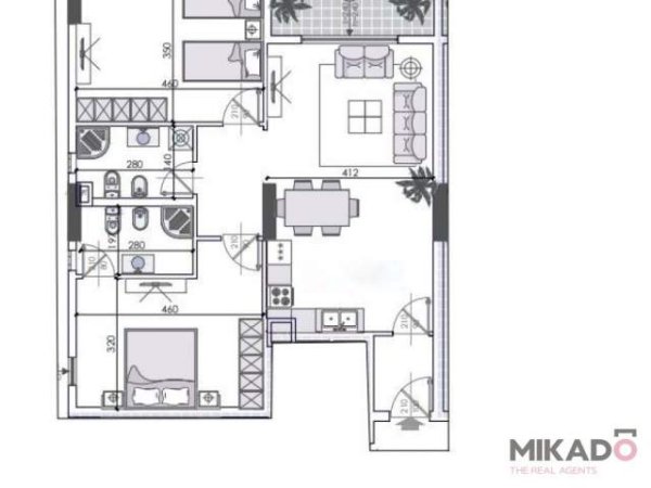 Tirane, shitet apartament 2+1+A+BLK Kati 3, 110 m² 187.000 Euro (pas Ambasades Amerikane)
