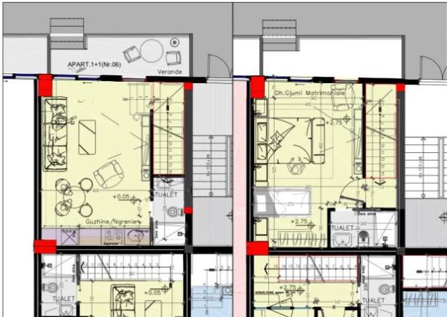 Golem, shitet apartament duplex 2+1 Kati 0, 90 m² 1.300 Euro/m2 (Golem)