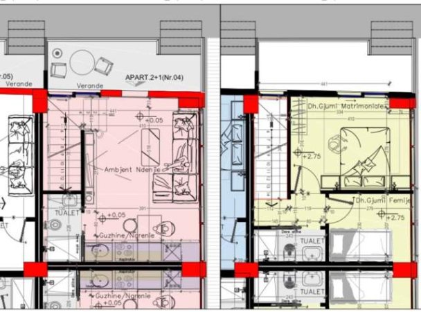 Golem, shitet apartament duplex 2+1 Kati 0, 90 m² 1.300 Euro/m2 (Golem)