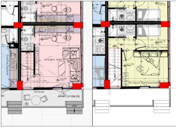 Golem, shitet apartament duplex 2+1 Kati 0, 90 m² 1.300 Euro/m2 (Golem)