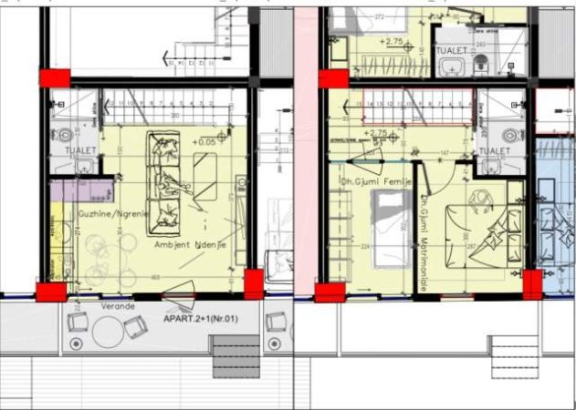 Golem, shitet apartament duplex 2+1 Kati 0, 90 m² 1.300 Euro/m2 (Golem)