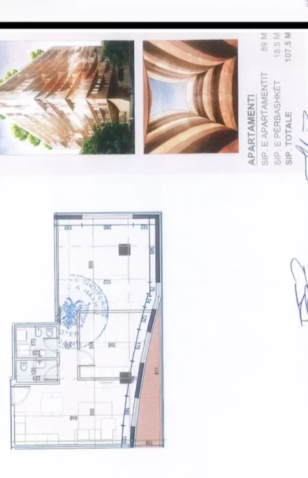 Tirane, jepet me qera apartament 2+1 Kati 3, 107 m² 1.000 € (Golden Tower)