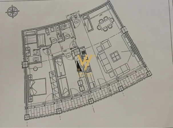 Tirane, jepet me qera zyre Kati 9, 125 m² 1.550 € (LAKEVIEW RESIDENCE)