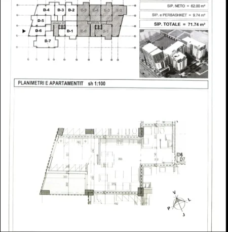 Tirane, jepet me qera ambjent biznesi Kati 3, 71 m² 600 € (laprake)