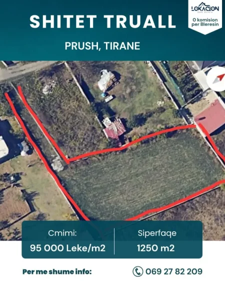 Tirane, shitet truall , 1.250 m² 118.000 € (prush)