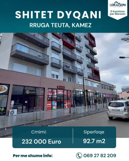 Tirane, shitet nga Pronari, pa-komision dyqan Kati 0, 93 m² (kamez)