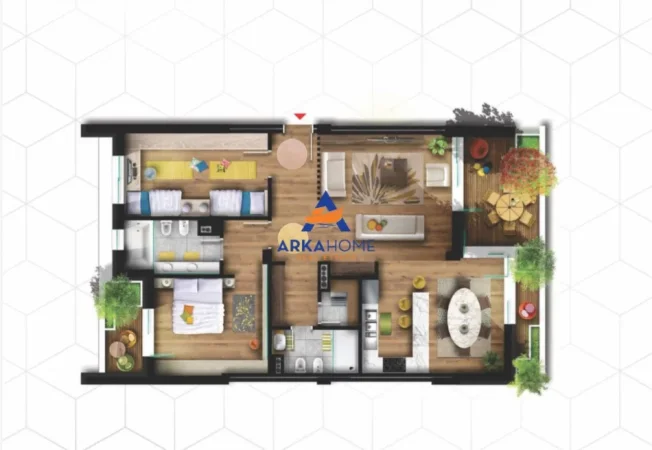 Tirane, shitet apartament 2+1+Ballkon Kati 0, 