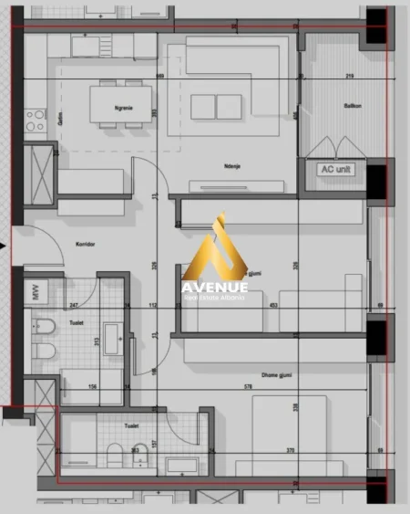 Tirane, shitet apartament 2+1+Ballkon Kati 19, 127 m² 303.120 € (Rruga Emin Kacani) Bulevardi i RI
