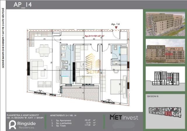 Tirane, shitet apartament 2+1+Ballkon Kati 3, 117 m² 129.000 € (Paskuqan)