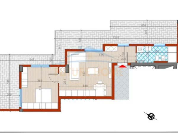 Tirane, shes apartament 1+1+Ballkon Kati 5, 68 m² 160.170 € (UrbanVista)