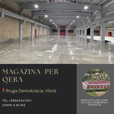 Vlore, jepet me qera magazine Kati 0, 6.000 m² (Rruga Demokracia, Vlore)
