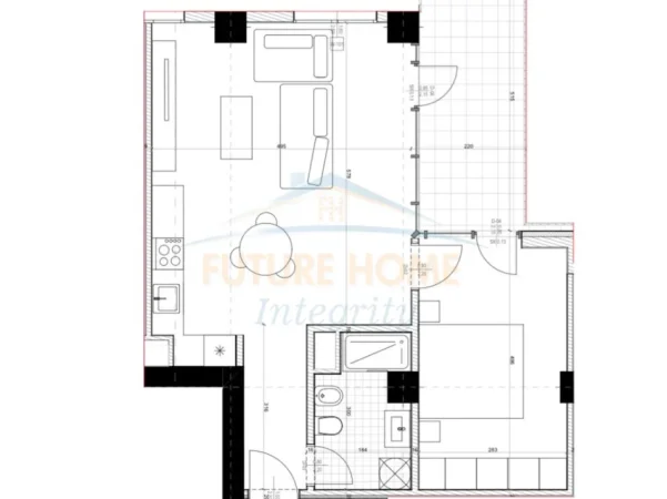 Tirane, shitet apartament 1+1 Kati 2, 81 m² 94.000 € (Unaza e Re)