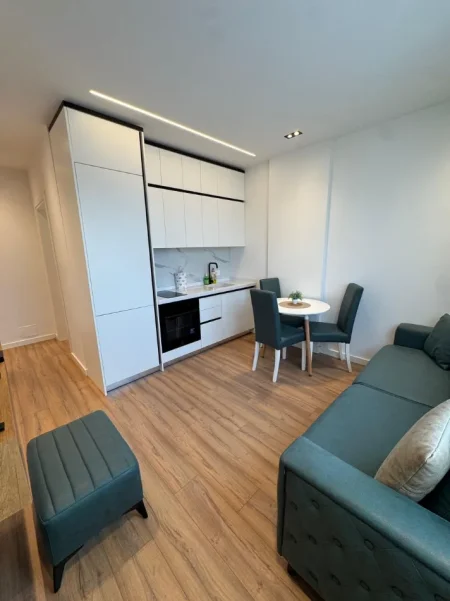 Tirane, jepet me qera apartament 1+1 Kati 9, 58 m² 650 € (Rruga e Kavajes)