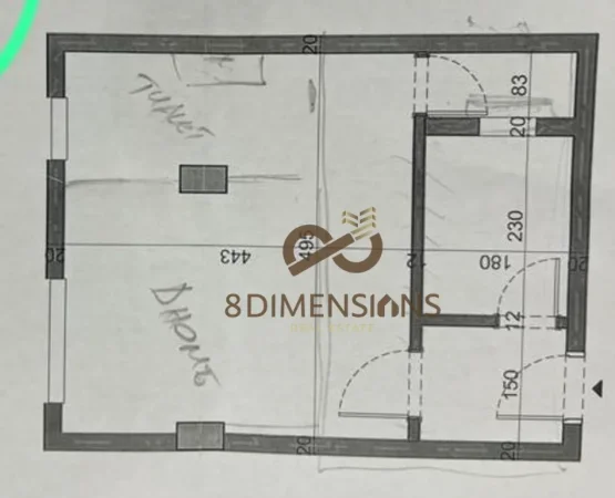 Tirane, shitet garsonier 1+1 Kati 2, 48 m² 99.000 € (ish parku)