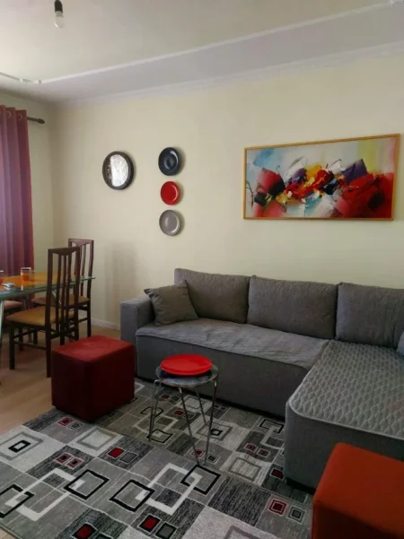 Tirane, jepet me qera apartament 1+1 Kati 5, 60 m² 480 € (Ali Dem prane Credin Bank)