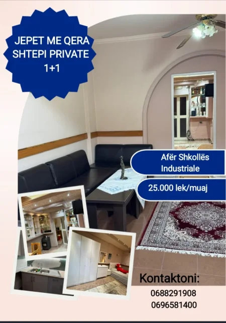 Vlore, jepet me qera Vile 1+1 Kati 1, 263 € 