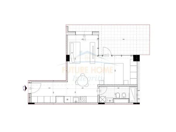 Tirane, shes apartament 1+1 Kati 4, 71 m² 82.000 € (Unaza e Re, Tiranë.)