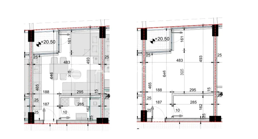 Durres, shitet garsonier 1+1 Kati 6, 41 m² 47.380 € (Golem, Durres)