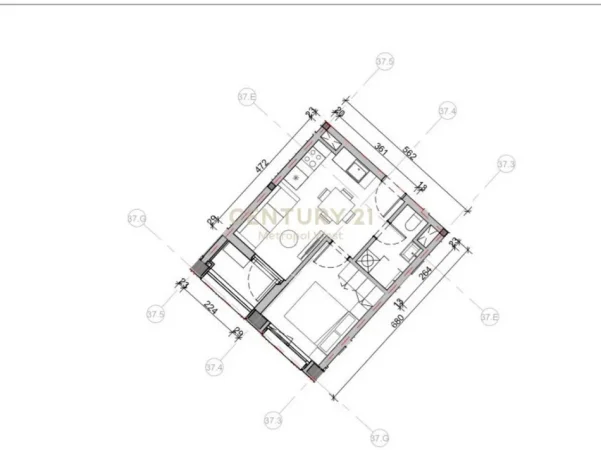 Tirane, shitet apartament 1+1 Kati 2, 41 m² 82.000 € (Kompleksi Mangalem)
