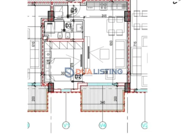 Tirane, jepet me qera apartament 1+1 , 61 m² 500 € (Kompleksi E88 Rruga Dritan Hoxha Tirane)