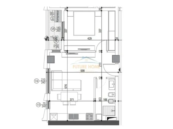 Tirane, shitet apartament 1+1+Aneks+Ballkon Kati 1, 68 m² 211.000 € 