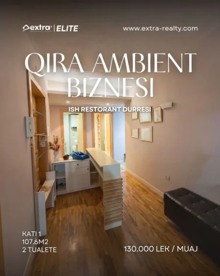 Tirane, jepet me qera ambjent biznesi Kati 1, 108 m² 1.300 € (Rruga Ferit Xhajko)