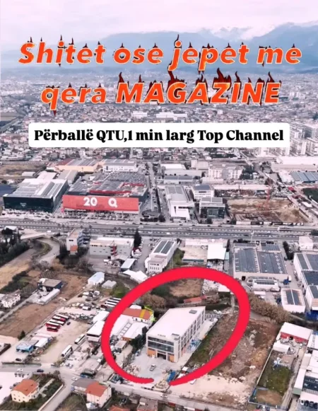 Tirane, jepet me qera magazine , 4.611 m² 20.000 € (top channel rruga 7 nentori)