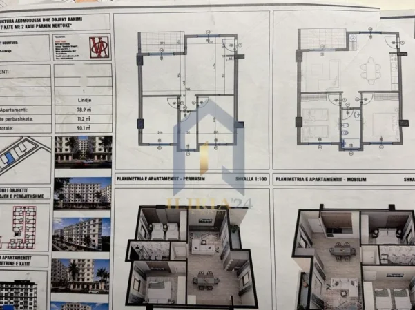 Tirane, shitet apartament 2+1+Ballkon Kati 1, 90 m² 108.120 € (Apartament 2+1 per shitje ne Qerret Blue Horizon Residence)