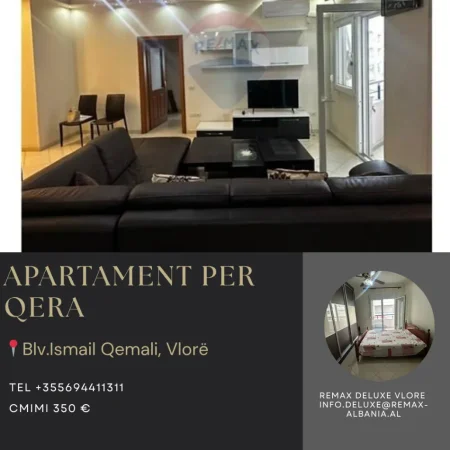 Vlore, jepet me qera apartament 2+1 Kati 8, 125 m² 350 € (Blv. Ismail Qemali,Conad, Vlore)