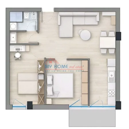 Tirane, shitet apartament 1+1+Ballkon Kati 6, 80 m² 135.000 € (Rruga Idriz Dollaku)