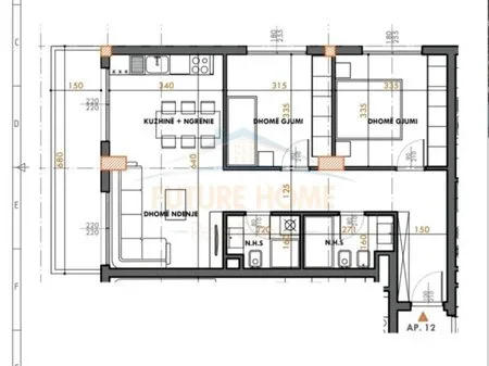 Tirane, shitet apartament 2+1 Kati 8, 97 m² 145.950 € 