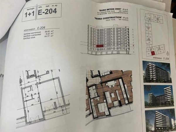Tirane, shitet apartament 1+1+BLK Kati 2, 65 m² 90.678 Euro (Rezidenca Parallel Living)