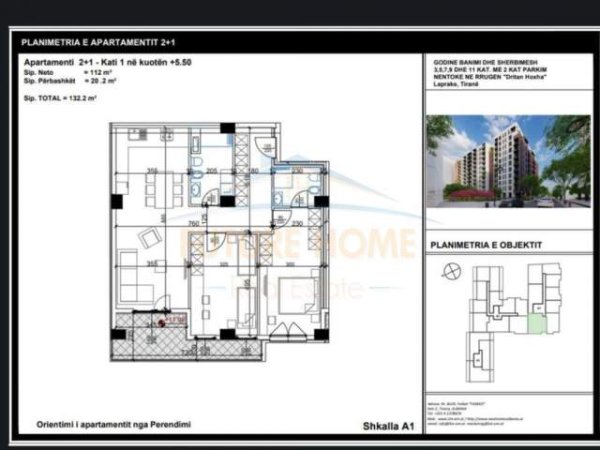 Tirane, shitet apartament Kati 1, 132 m² 149.700 Euro (Dritan Hoxha)