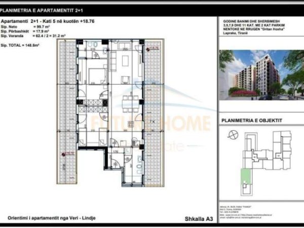 Tirane, shitet apartament Kati 5, 149 m² 184.000 Euro (Dritan Hoxha)