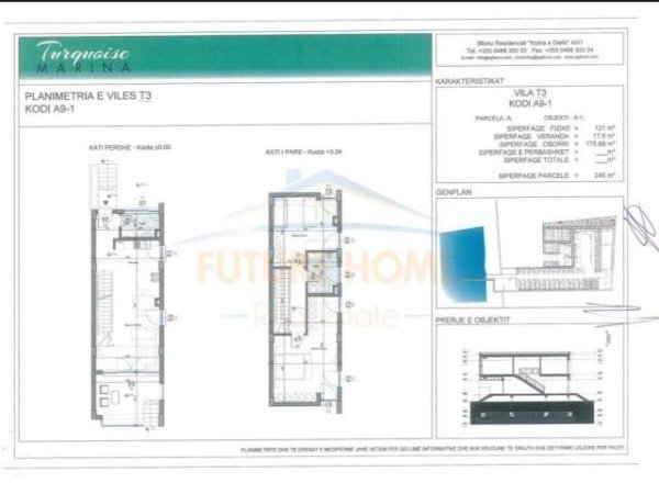 Durres, shitet Vile 2 Katshe Kati 2, 245 m² 303.700 Euro (GJIRI I LALZIT, DURRES)
