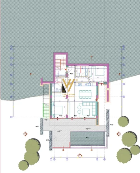Dhermi - Palase, shitet apartament 2+1+Ballkon Kati 0, 140 m² 714.500 € (GREEN COAST 2)