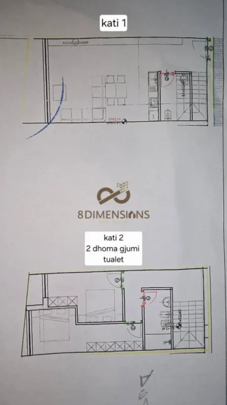 Tirane, shitet apartament duplex Dublex Kati 0, 124 m² 190.000 € (farke)