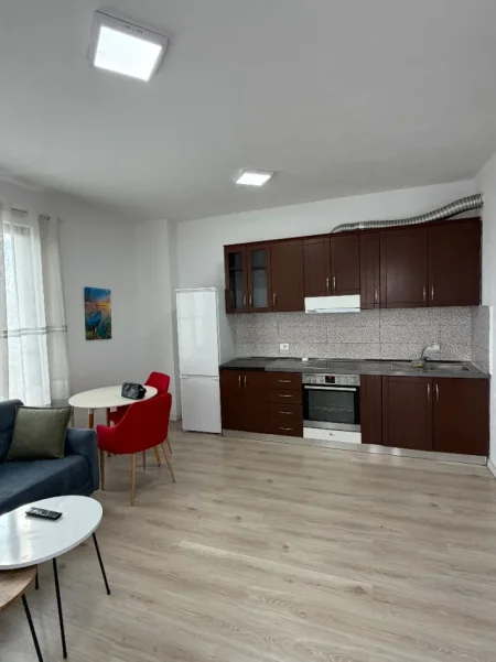 Tirane, jepet me qera apartament 1+1+Ballkon Kati 5, 65 m² 380 € (Rruga Tom Plezha)