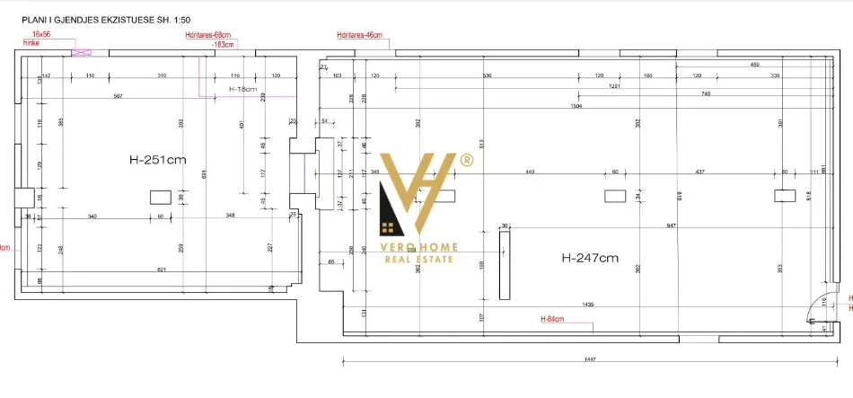 Tirane, jepet me qera ambjent biznesi Kati -1, 200 m² 3.100 € (RRUGA SAMI FRASHERI)