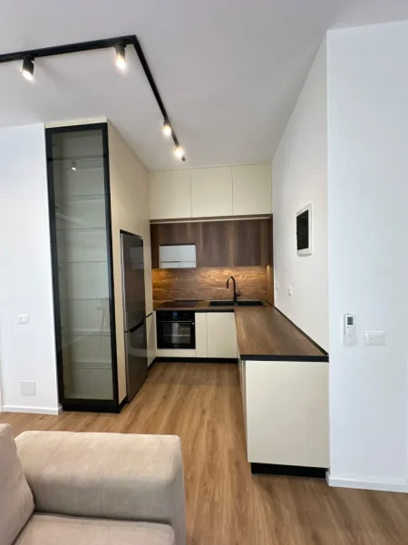 Tirane, jepet me qera apartament 1+1+Ballkon Kati 7, 60 m² 450 € (Ali Demi/Rezidenca Kadiu)