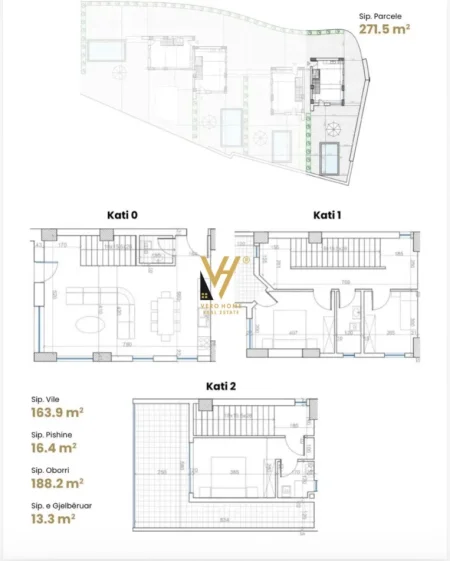Borsh, shitet Vile 3 Katshe Kati 0, 271 m² 570.000 € (WHITE VILLAS)