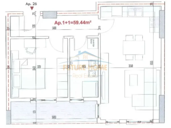Tirane, shitet 1+1 , (Ringside Rezidence,)Paskuqan
