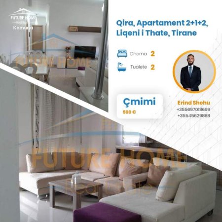 Tirane, jepet me qera apartament 2+1+BLK Kati 2, 89 m² 500 Euro