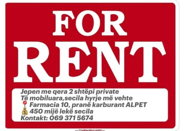 Tirane, jepet me qera shtepi 2+1 Kati 1, 75 m² 450 € 