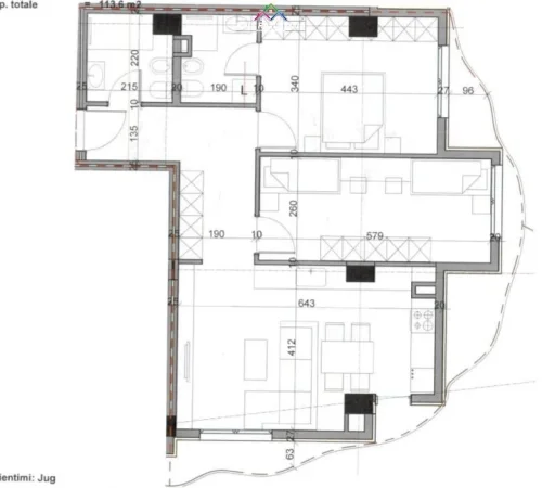 Tirane, shes apartament 2+1 Kati 2, 113 m² 142.000 € (paskuqan)