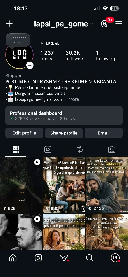 Tirane, shes INSTAGRAM 550 €