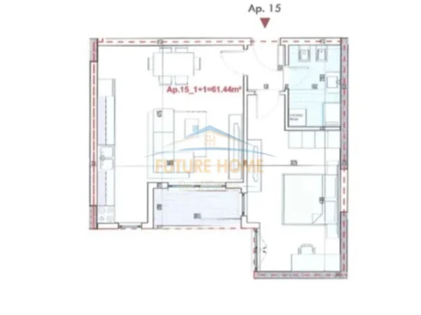 Tirane, shitet apartament 1+1+Ballkon Kati 2, 71 m² 88.700 € (Paskuqan)