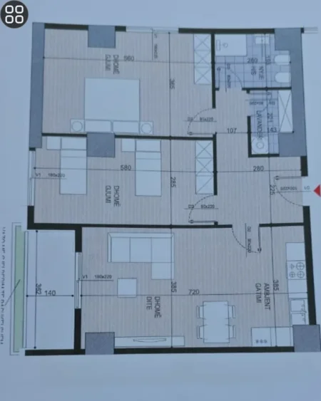 Tirane, shitet apartament 2+1 Kati 3, 121 m² 187.000 € (Fusha e Aviacionit)