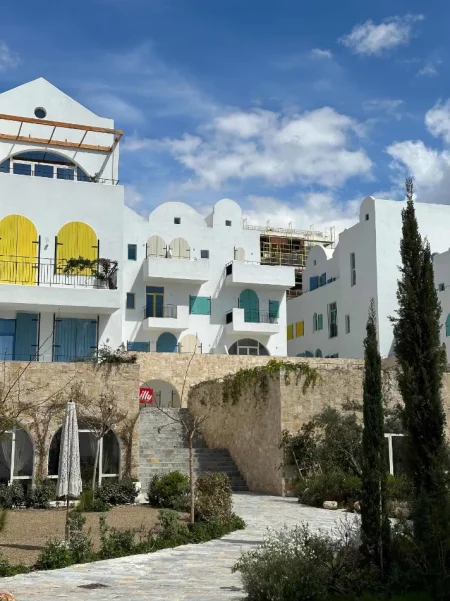 Dhermi - Palase, shitet apartament 2+1+Ballkon Kati 0, 92 m² 368.200 € (Santorini Residence)